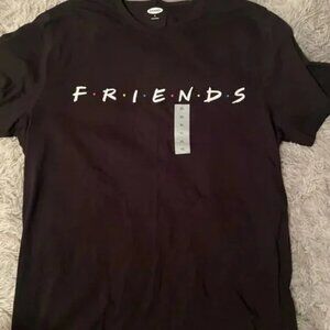Old Navy Black Short Sleeve Tee Friends Logo